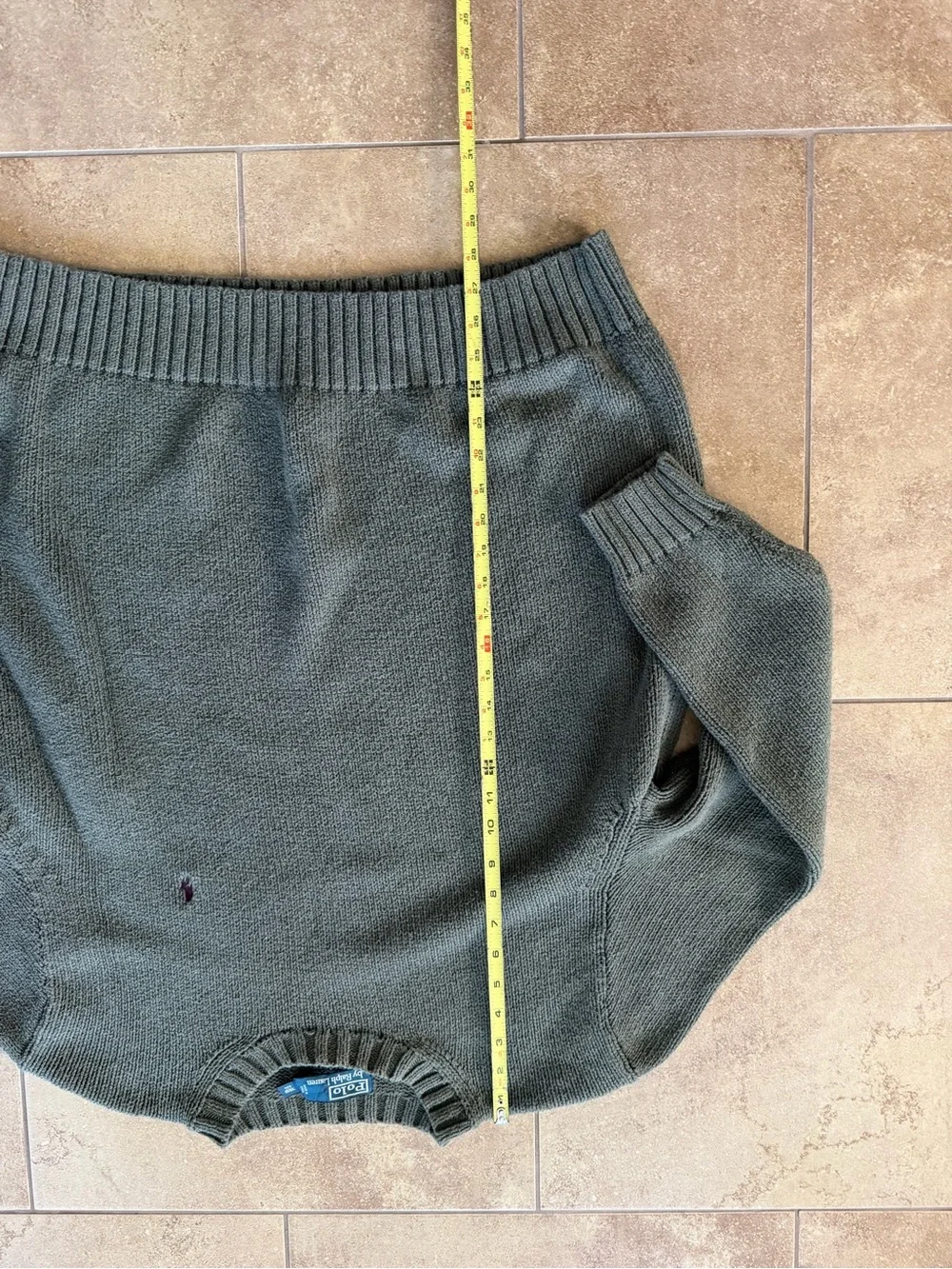 Polo Ralph Lauren Men’s Olive Green Cotton Crewneck Sweater Size 3XB